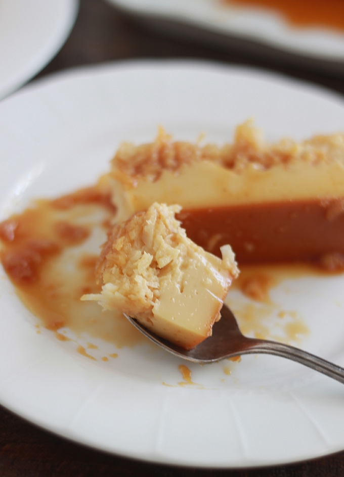 Flan à la noix de coco ou flan coco