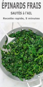 Meilleure recette des épinards frais sautés à l’ail. Toute simple à la poêle et rapide. Elle préserve le maximum de nutriments des épinards. Sans beurre et sans crème.