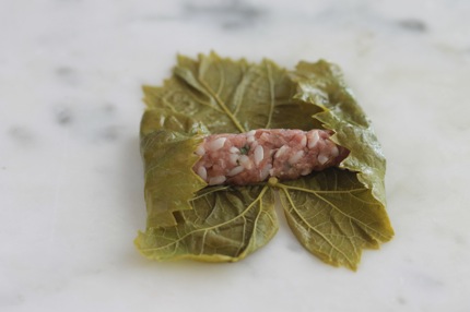 Feuille de vigne farcies a la viande