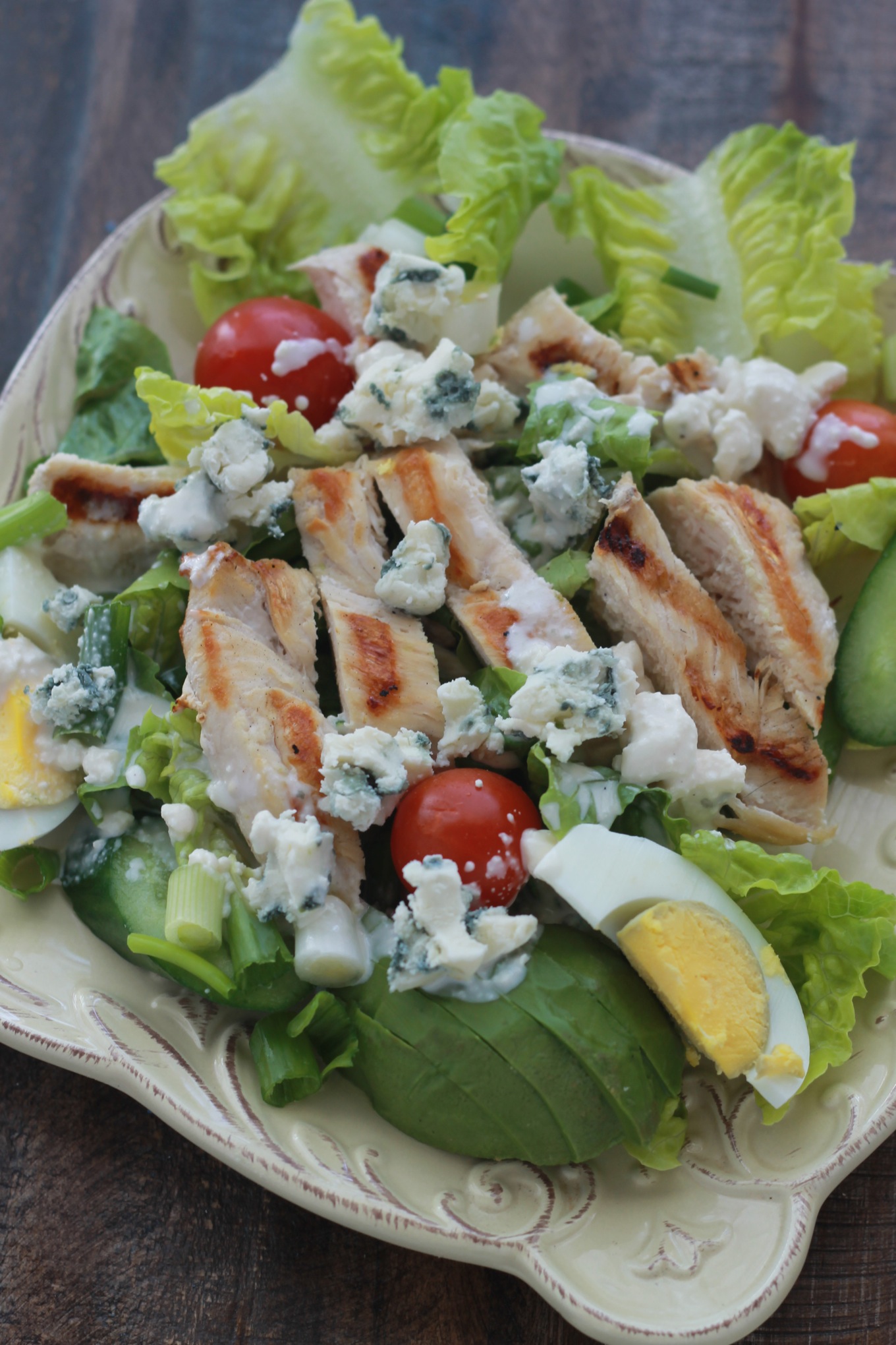 Salade poulet sauce fromage bleu