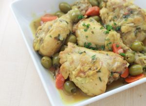 Tajine de poulet aux olives algerien