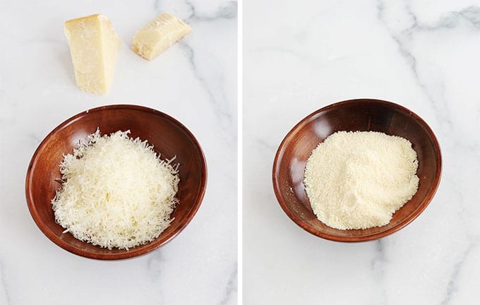 Fromage parmesan Parmigiano reggiano rape deux types