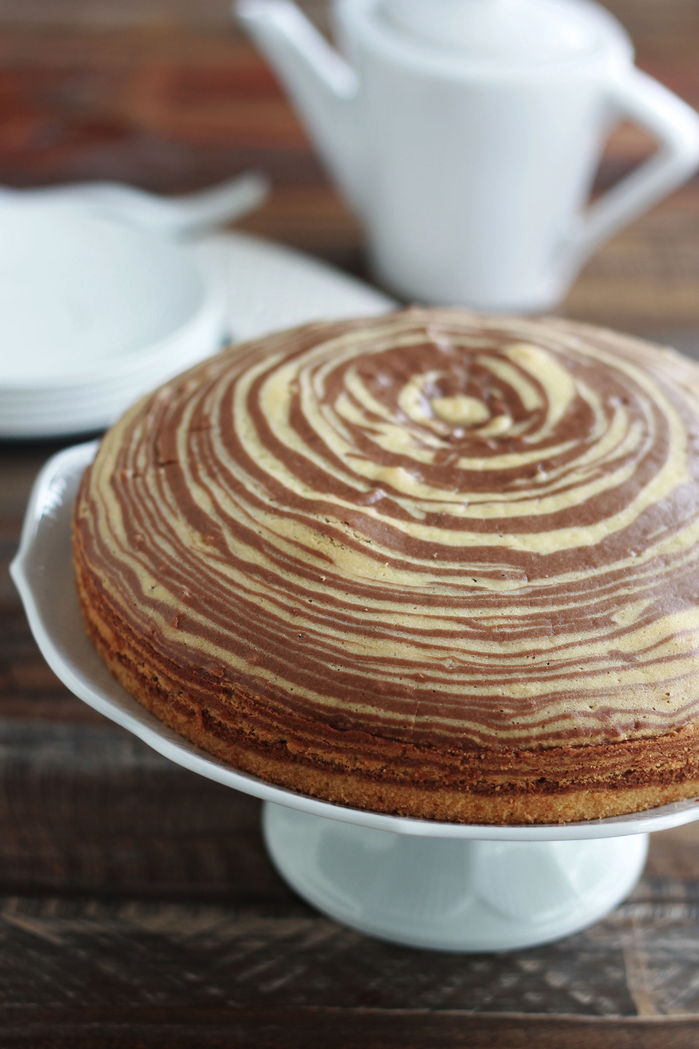 Gâteau zebré ou gâteau tigré