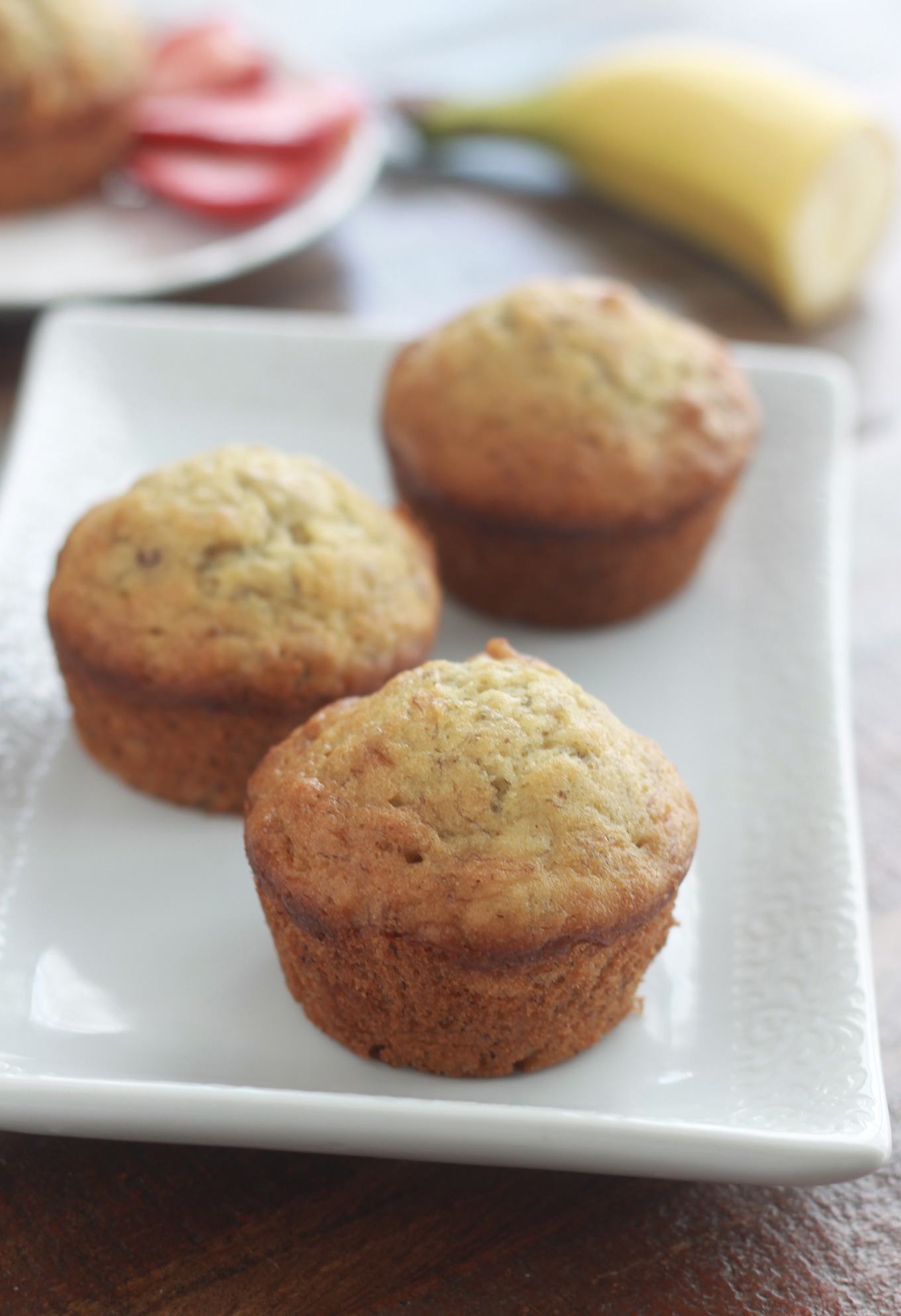 Muffins à la banane et noix