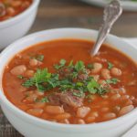 Soupe aux haricots blancs Loubia à la viande