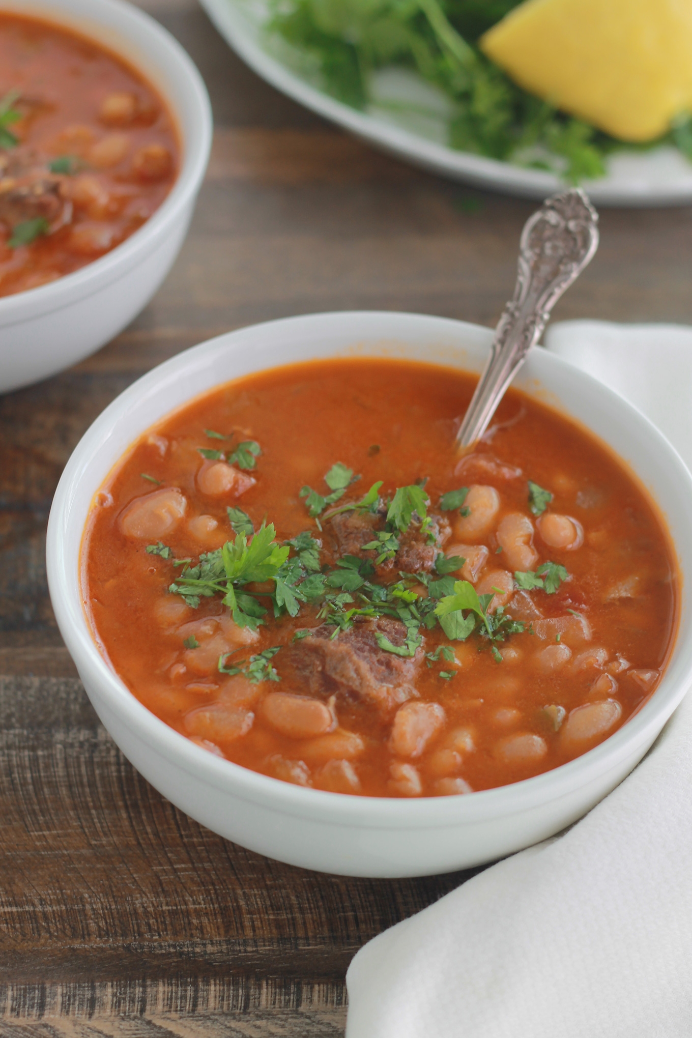 Soupe aux haricots blancs algerienne Loubia