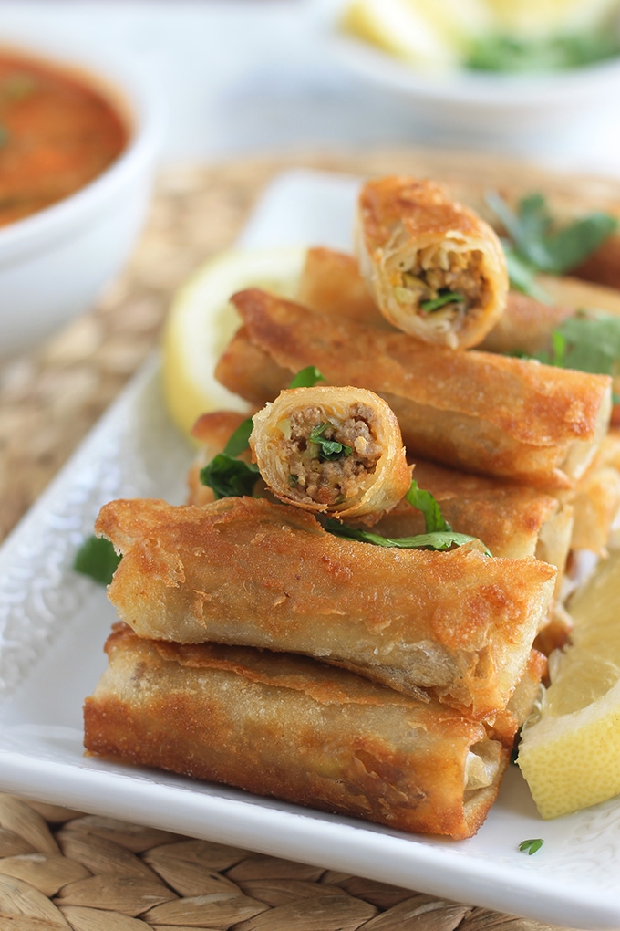 Boureks à La Viande Hachée Fromage Et Olives