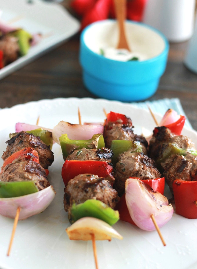 Brochettes de boulettes de boeuf