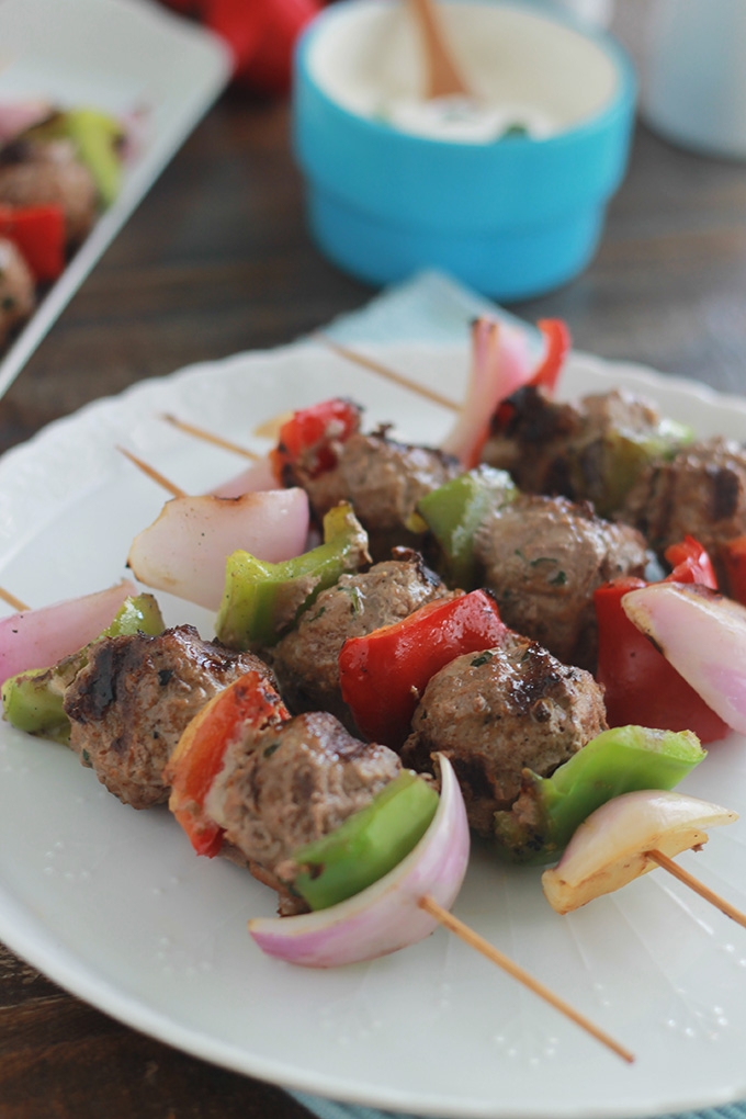 Brochettes de boulettes de boeuf