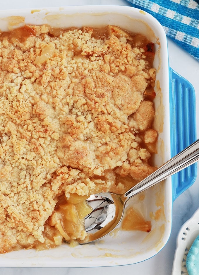 Crumble aux pommes fondantes et caramélisées