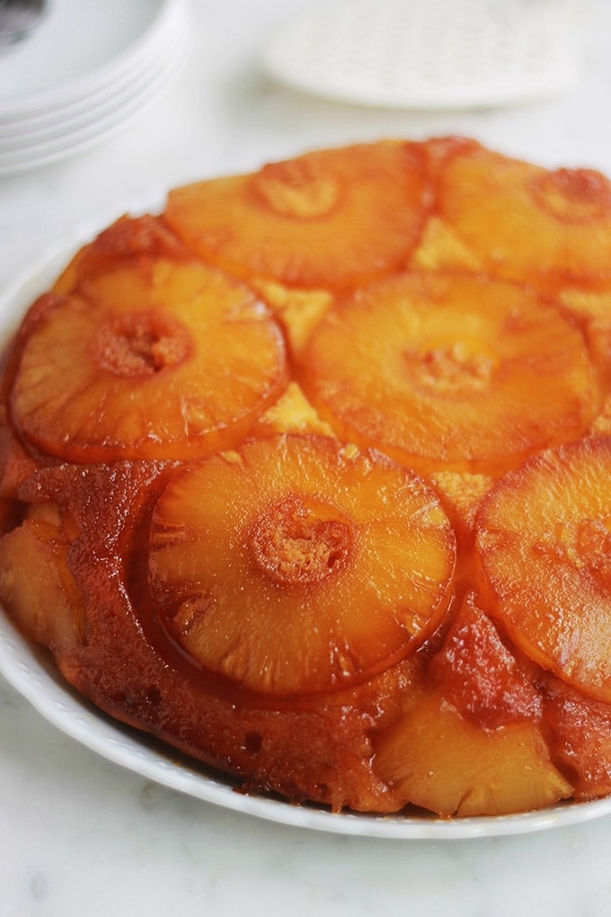 Gâteau Au Yaourt Renversé à Lananas Caramélisé