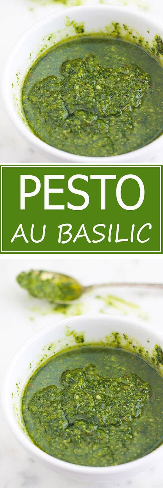 La recette du pesto au basilic traditionnel (ou pesto alla genovese). Une sauce froide très parfumée, pleine de saveurs et simplissime. Un régal avec des pâtes, des légumes ou des viandes grillées. Je vous donne aussi des idées pour réaliser des variantes de pesto ainsi que d'autres idées d'utilisation.