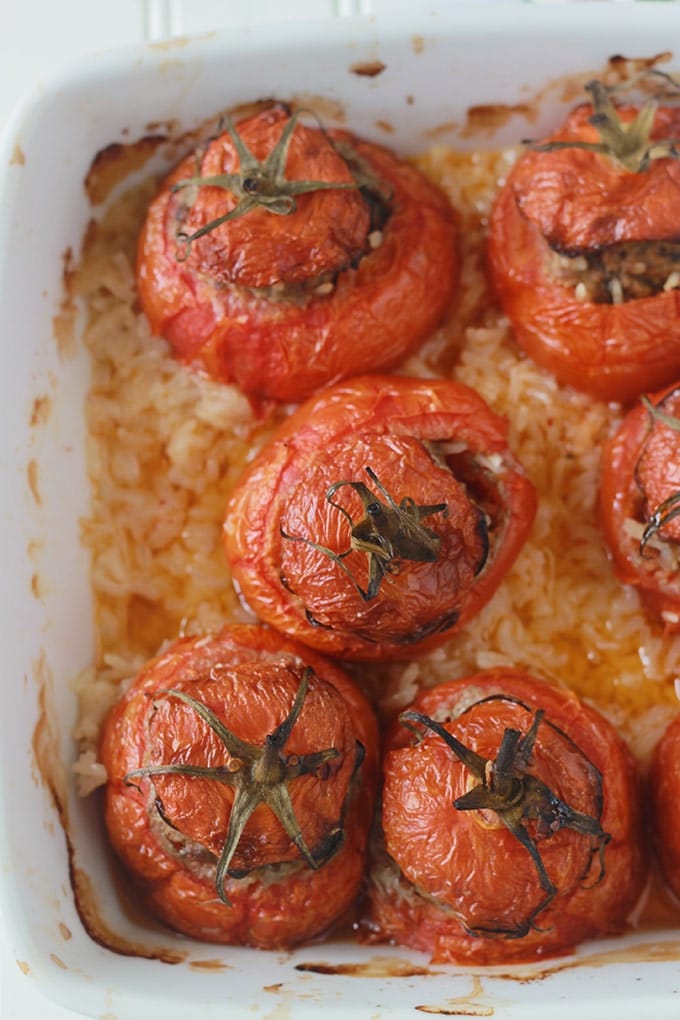 Tomates Farcies Et Riz Au Four Farce A La Viande Hachee