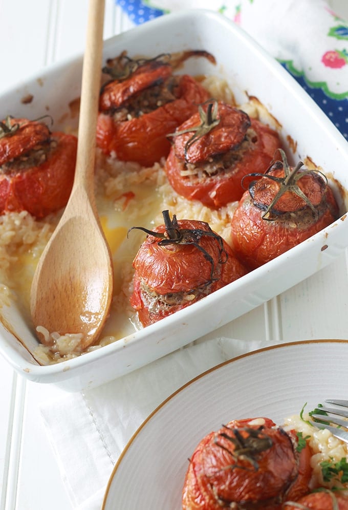 Tomates Farcies Et Riz Au Four Farce A La Viande Hachee