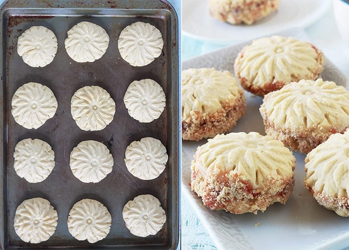 Biscuits secs fondants, nature ou assemblés deux par deux avec de la confiture. Une recette simple et rapide. La pâte contient de la maïzena ce qui donne des petits gâteaux secs ultra fondants à la bouche.