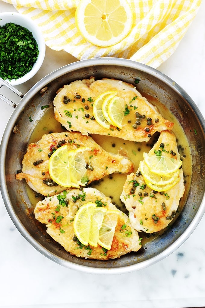 Poulet Piccata Maison Sauce Au Citron Et Capres Cuisine Culinaire