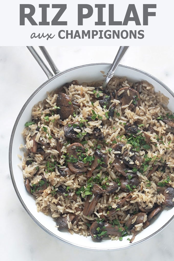 Riz aux champignons, recette facile et rapide