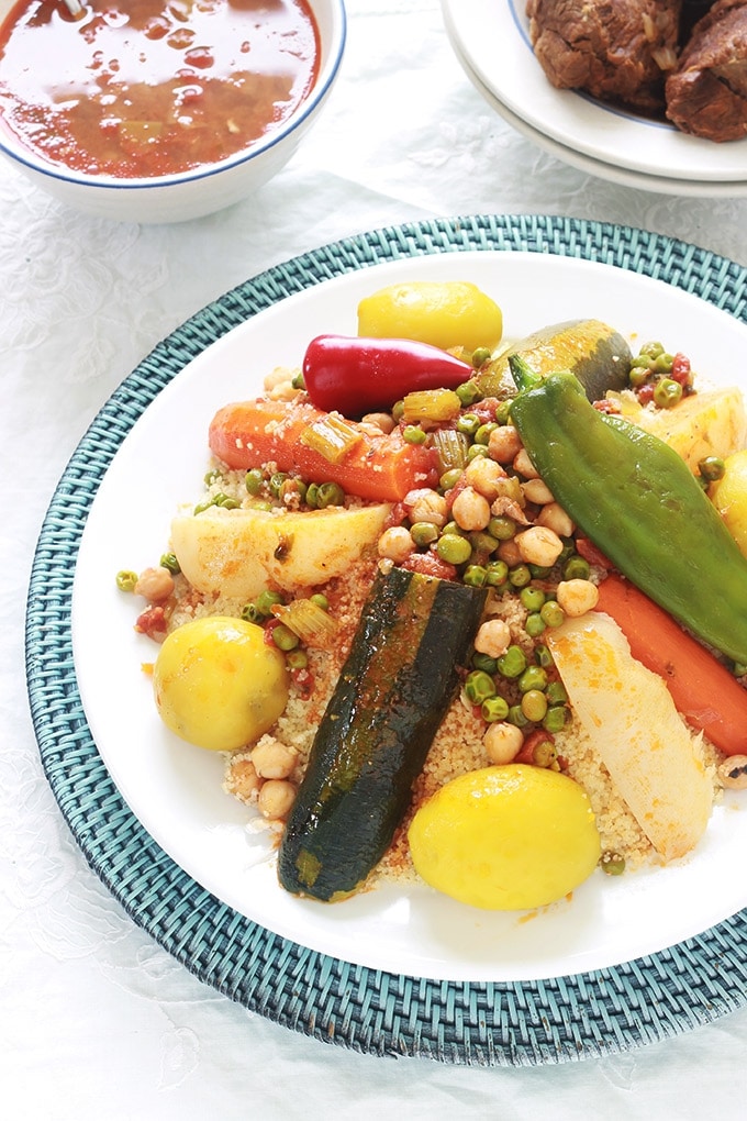 Couscous Algerien Aux Legumes Avec Ou Sans Viande Cuisine Culinaire