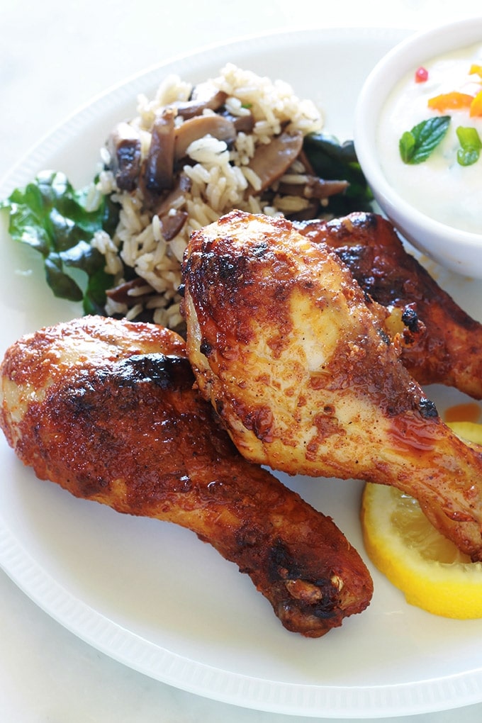 Pilons De Poulet Au Four Marines Au Yaourt Citron Epices