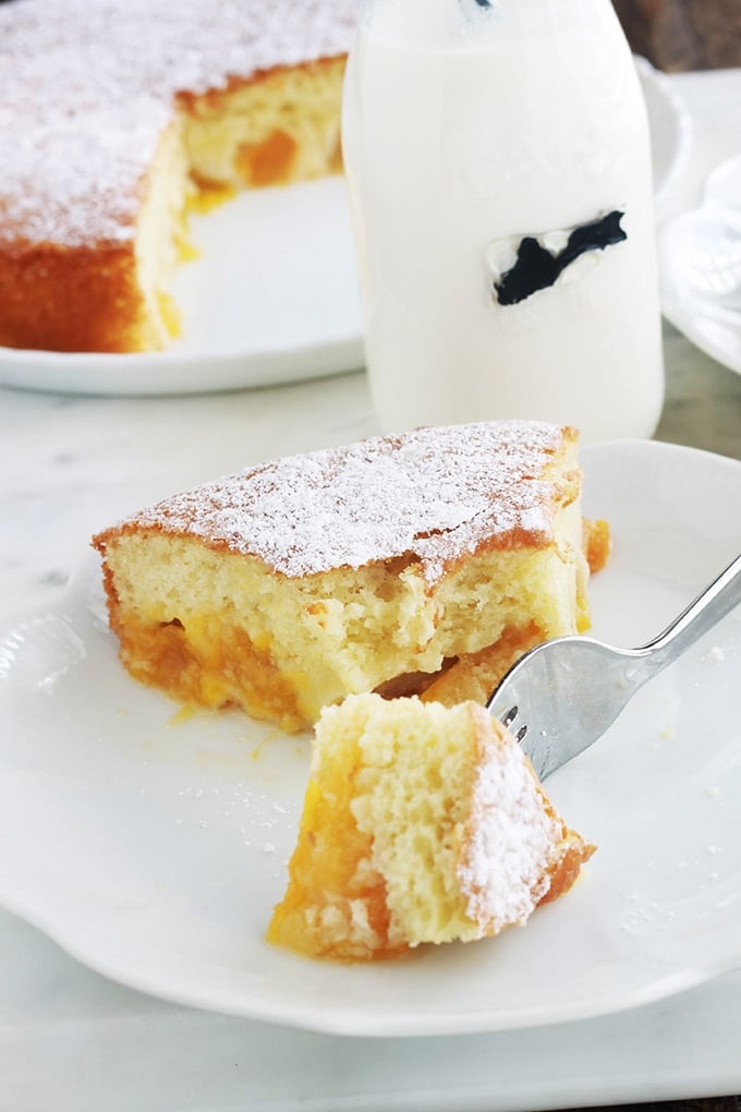 Ce gâteau aux prunes jaunes est très moelleux et léger. C’est une recette avec de l’huile, sans beurre. Très facile et rapide. Peut se faire avec toutes les variétés de prunes (jaunes, rouges, noires, quetsches, mirabelles, …), et même avec d’autres fruits comme les abricots, les pêches, etc Accompagné d'une bonne tasse de café ou de thé, yummy!