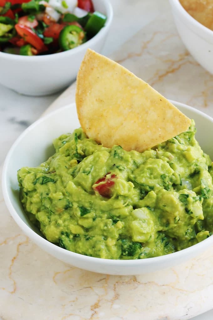 Guacamole recette à l'avocat Dip facile et rapide (Mexique)