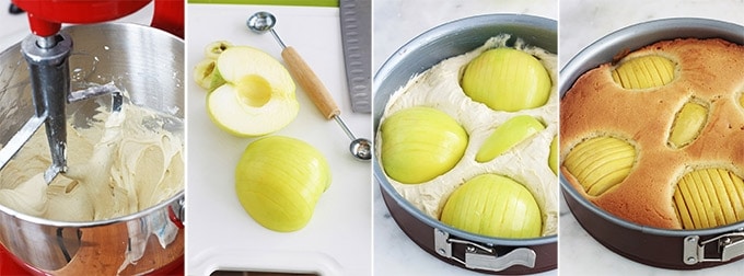 Ce délicieux gâteau allemand aux pommes est très facile. Une pâte rapide à préparer dans laquelle sont enfoncés des demi ou quartiers de pommes tranchées. Il est tellement simple qu’il convient même pour le goûter des jours de semaine quand on a pas beaucoup de temps.