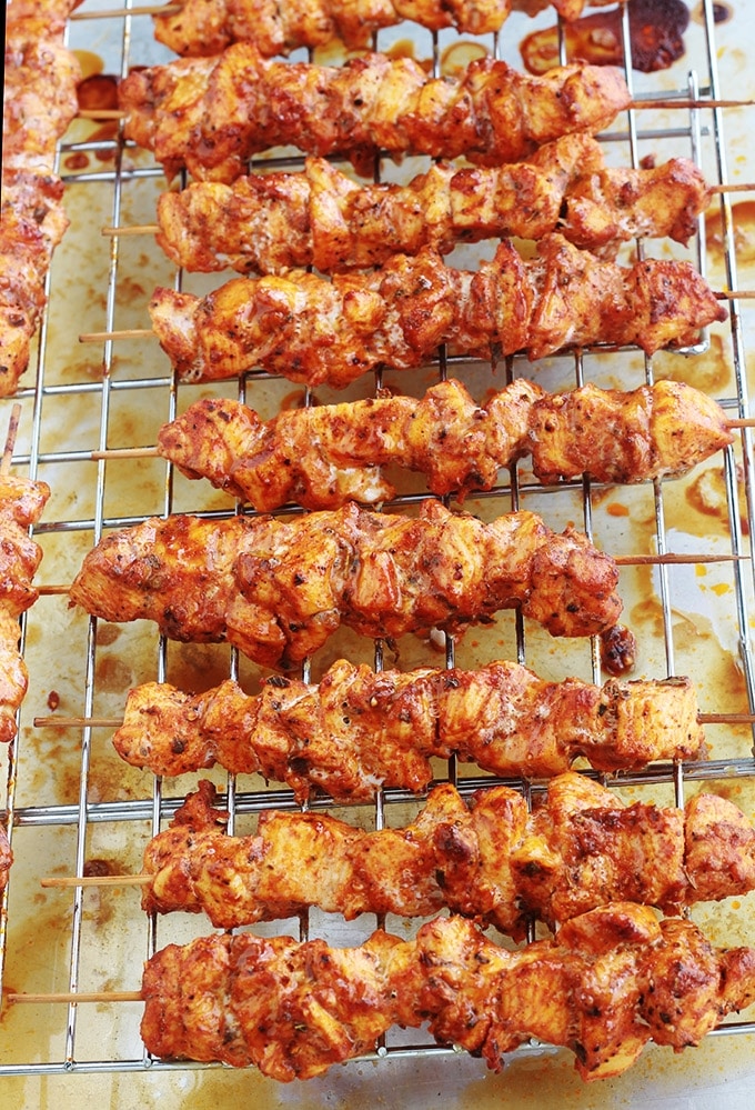 Brochettes de poulet au barbecue