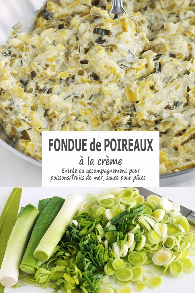 Fondue de poireaux à la crème, recette facile