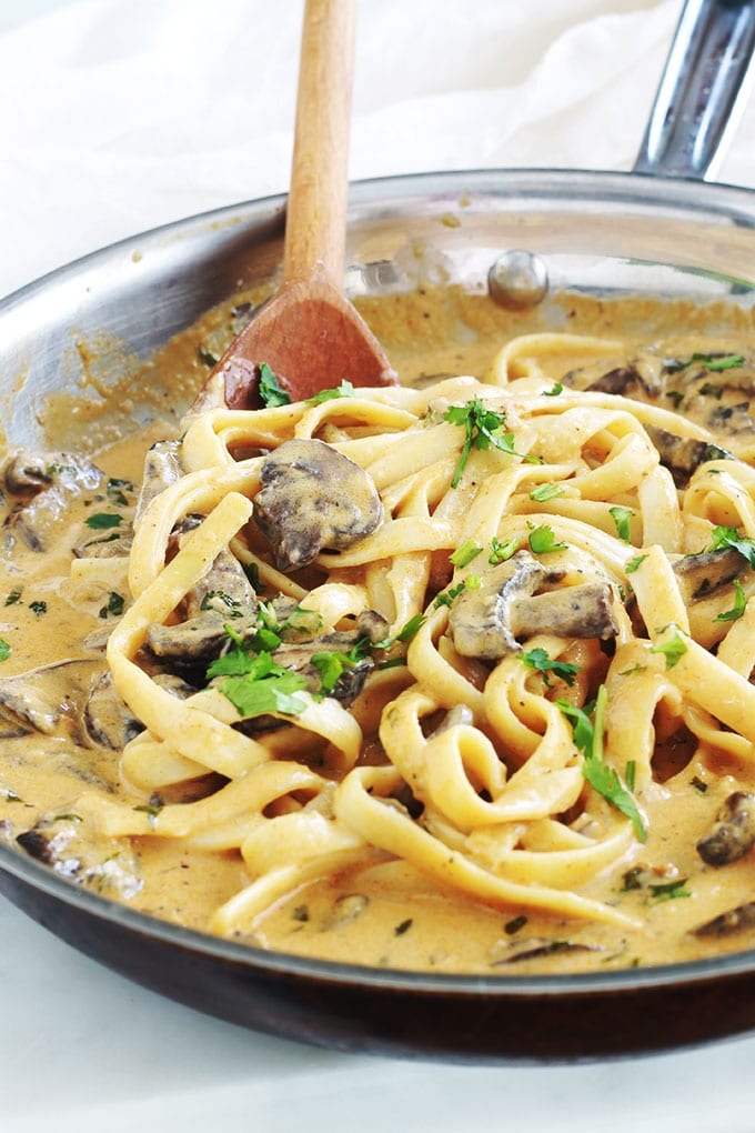 Recette Pates Aux Champignons Sauce Cremeuse Cuisine Culinaire