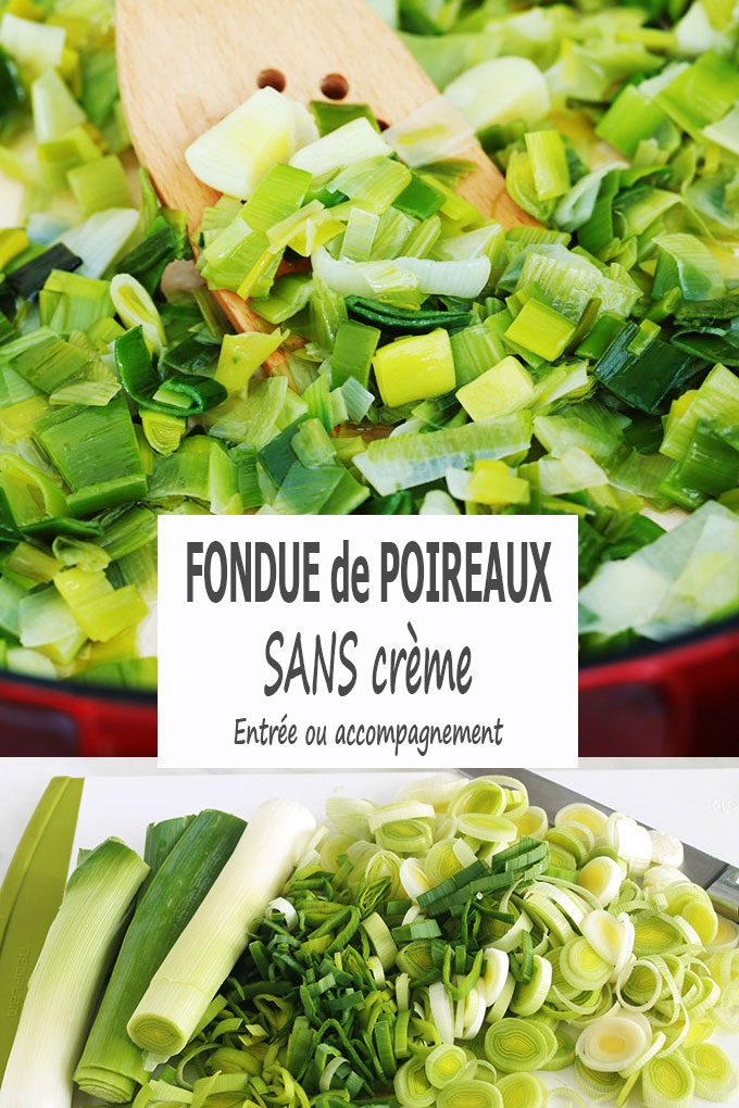 Fondue de poireaux à la crème : recette facile et légère