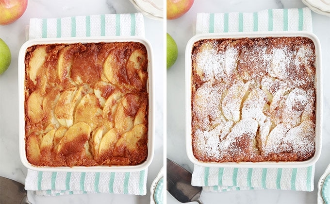 Gateau aux pommes cuit avec ou sans sucre glace