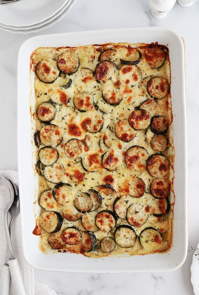 Gratin courgette bechamel