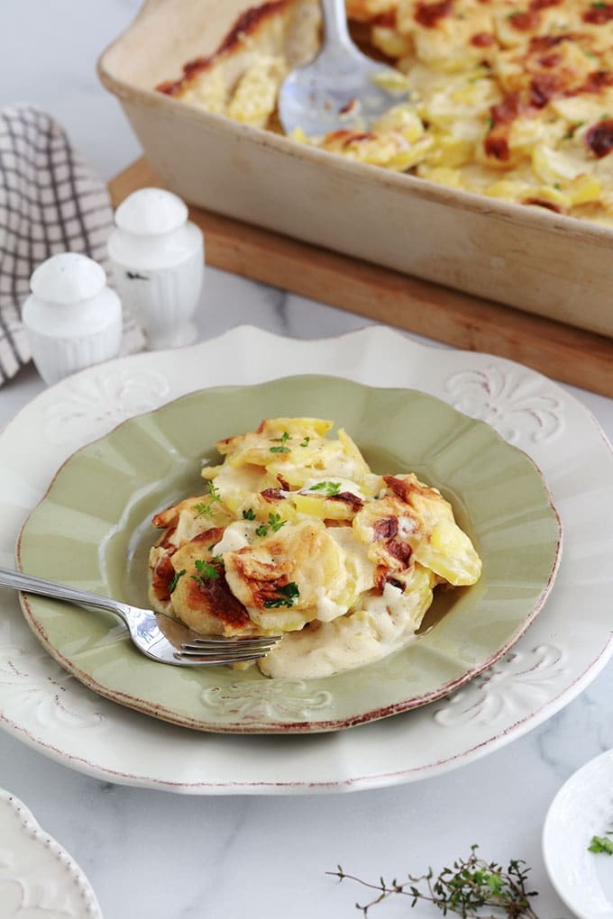 Gratin dauphinois traditionnelle facile avec creme sans fromage