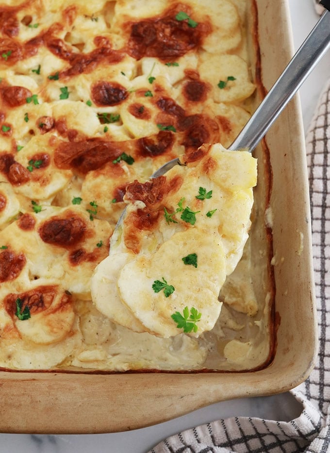 Gratin dauphinois avec creme sans fromage sans bechamel sans gluten