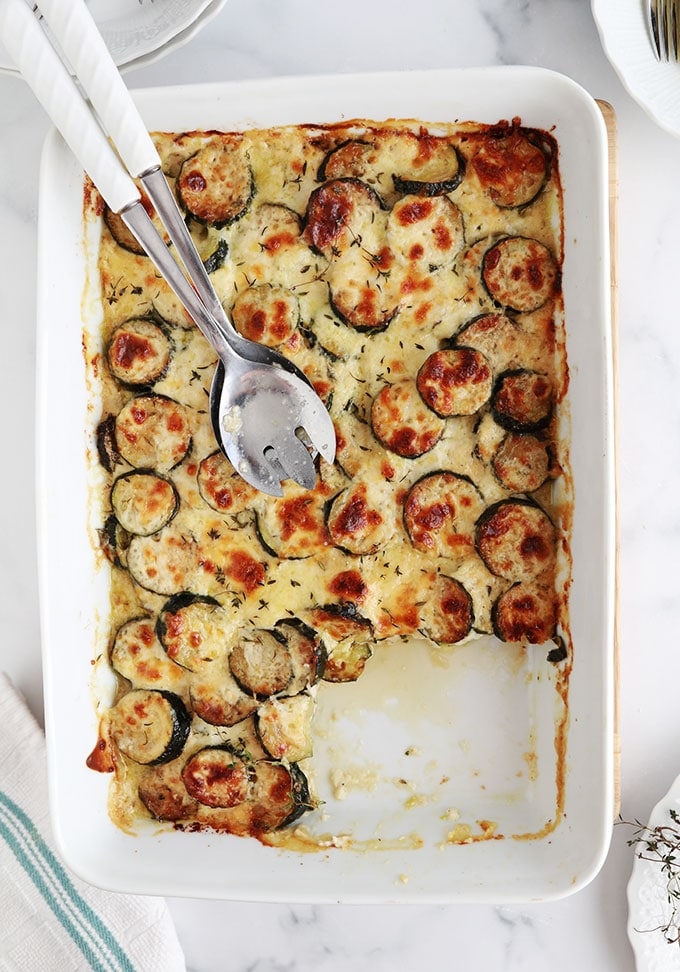 Gratin de courgettes bechamel fromage