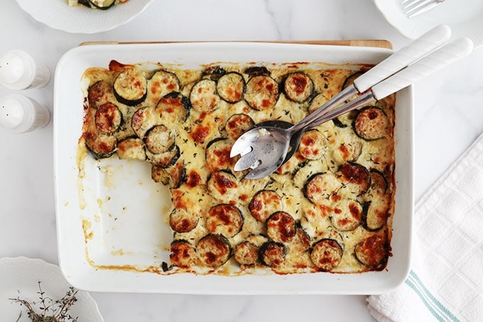 Gratin de courgettes bechamel fromage