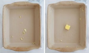 Preparer le plat pour le gratin dauphinois - ailler et beurrer