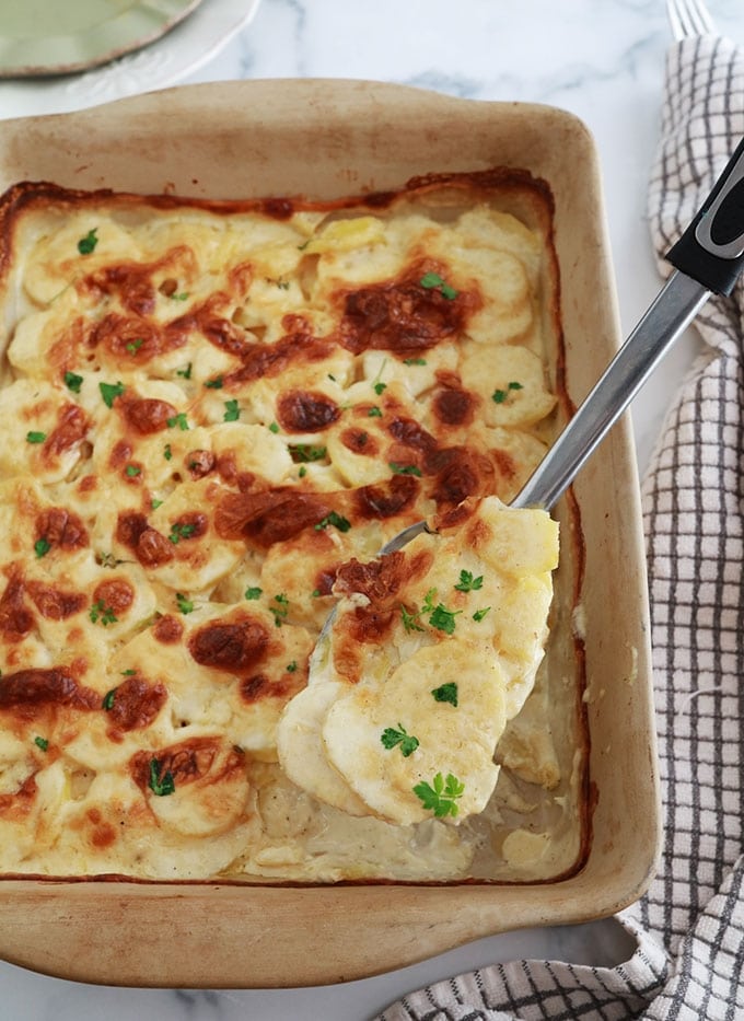 Gratin dauphinois avec creme sans fromage sans bechamel