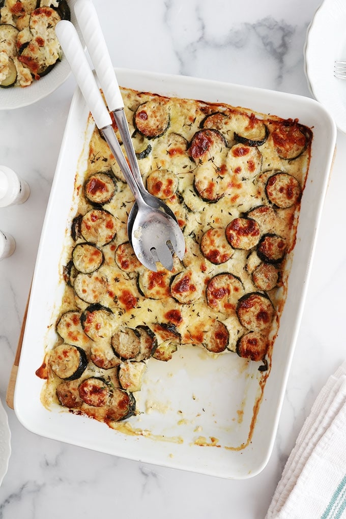 Gratin de courgettes avec bechamel