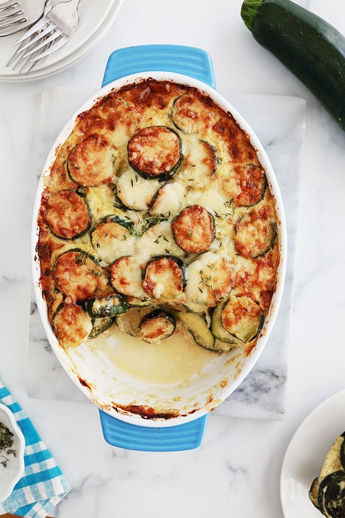 Gratin de courgettes creme fraiche epaisse oeufs recette facile