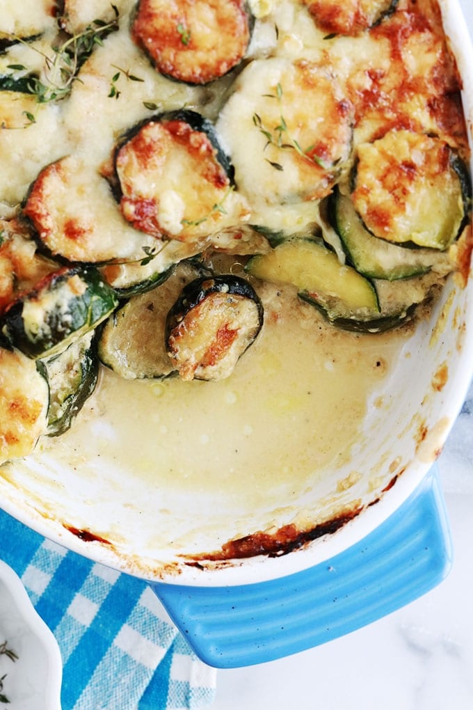 Gratin de courgettes creme fraiche epaisse oeufs recette facile