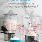 Tasses et cuilleres CUPS SPOONS comment mesurer les ingredients sans balance