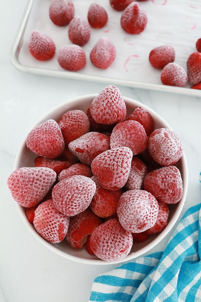 Fraises surgelées maison