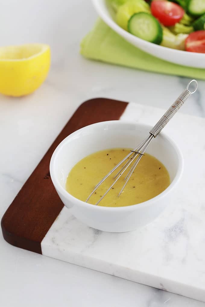 Sauce vinaigrette au citron recette maison ail moutarde